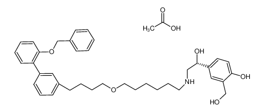 4-{(1R)-2-[(6-{4-[2'-(benzyloxy)-1,1'-biphenyl-3-yl]butoxy}hexyl)amino]-1-hydroxyethyl}-2-(hydroxymethyl)phenol acetate CAS:688799-09-9 manufacturer & supplier