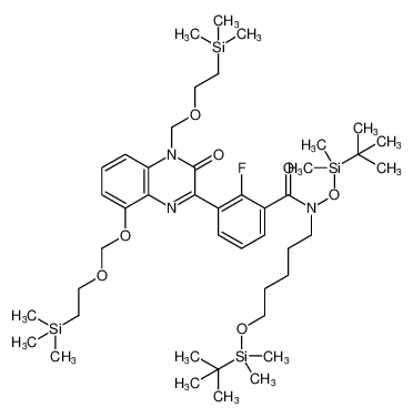 N-((tert-butyldimethylsilyl)oxy)-N-(5-((tert-butyldimethylsilyl)oxy)pentyl)-2-fluoro-3-(3-oxo-8-((2-(trimethylsilyl)ethoxy)methoxy)-4-((2-(trimethylsilyl)ethoxy)methyl)-3,4-dihydroquinoxalin-2-yl)benzamide CAS:688808-91-5 manufacturer & supp