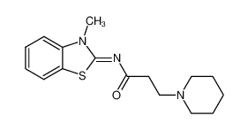 N-(3-methyl-3H-benzothiazol-2-ylidene)-3-piperidin-1-yl-propionamide CAS:68895-58-9 manufacturer & supplier