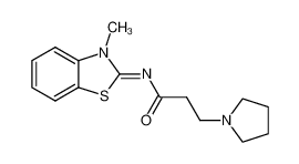 N-(3-methyl-3H-benzothiazol-2-ylidene)-3-pyrrolidin-1-yl-propionamide CAS:68895-60-3 manufacturer & supplier