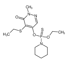 piperidin-1-yl-phosphonothioic acid O-ethyl ester O'-(5-ethylsulfanyl-1-methyl-6-oxo-1,6-dihydro-pyridazin-4-yl) ester CAS:68896-67-3 manufacturer & supplier