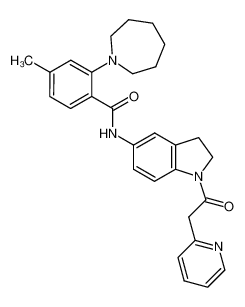 2-(hexahydro-1H-azepin-1-yl)-4-methyl-N-[1-(2-pyridinylacetyl)-2,3-dihydro-1H-indol-5-yl]benzamide CAS:689141-73-9 manufacturer & supplier