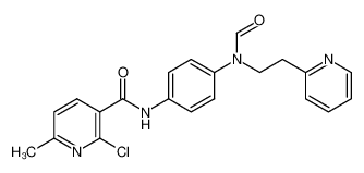 2-chloro-N-(4-{formyl[2-(2-pyridinyl)ethyl]amino}phenyl)-6-methylnicotinamide CAS:689151-18-6 manufacturer & supplier