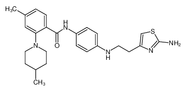 N-(4-{[2-(2-amino-1,3-thiazol-4-yl)ethyl]amino}phenyl)-4-methyl-2-(4-methyl-1-piperidinyl)benzamide CAS:689154-85-6 manufacturer & supplier