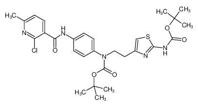 tert-butyl 2-{2-[(tert-butoxycarbonyl)amino]-1,3-thiazol-4-yl}ethyl(4-{[(2-chloro-6-methyl-3-pyridinyl)carbonyl]amino}phenyl)carbamate CAS:689155-92-8 manufacturer & supplier