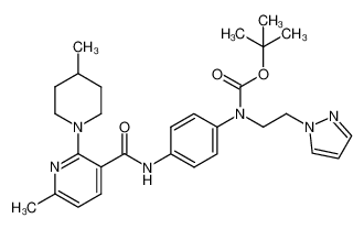 tert-butyl 4-({[6-methyl-2-(4-methyl-1-piperidinyl)-3-pyridinyl]carbonyl}amino)phenyl[2-(1H-pyrazol-1-yl)ethyl]carbamate CAS:689158-33-6 manufacturer & supplier