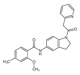 2-methoxy-4-methyl-N-[1-(2-pyridinylacetyl)-2,3-dihydro-1H-indol-5-yl]benzamide CAS:689161-92-0 manufacturer & supplier