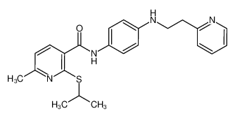 2-(isopropylthio)-6-methyl-N-(4-{[2-(2-pyridinyl)ethyl]amino}phenyl)nicotinamide CAS:689164-82-7 manufacturer & supplier