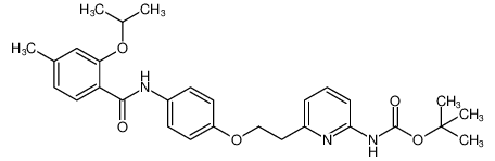 tert-butyl (6-(2-(4-(2-isopropoxy-4-methylbenzamido)phenoxy)ethyl)pyridin-2-yl)carbamate CAS:689165-49-9 manufacturer & supplier