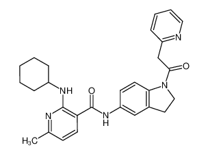 2-(cyclohexylamino)-6-methyl-N-[1-(2-pyridinylacetyl)-2,3-dihydro-1H-indol-5-yl]nicotinamide CAS:689172-95-0 manufacturer & supplier