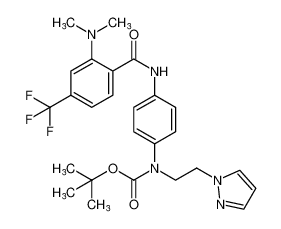 tert-butyl (2-(1H-pyrazol-1-yl)ethyl)(4-(2-(dimethylamino)-4-(trifluoromethyl)benzamido)phenyl)carbamate CAS:689182-63-6 manufacturer & supplier