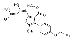 methyl 4-(4-ethoxyphenyl)-5-methyl-2-(3-methylbut-2-enoylamino)thiophene-3-carboxylate CAS:6892-59-7 manufacturer & supplier