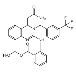 ethyl 2-((4-(2-amino-2-oxoethyl)-3-(3-(trifluoromethyl)benzyl)-3,4-dihydroquinazolin-2-yl)amino)benzoate CAS:689221-74-7 manufacturer & supplier