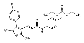 diethyl (E)-(4-(3-(5-(4-fluorophenyl)-1,3-dimethyl-1H-pyrazol-4-yl)acrylamido)benzyl)phosphonate CAS:689248-38-2 manufacturer & supplier