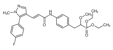 diethyl (E)-(2-(4-(3-(5-(4-fluorophenyl)-1-methyl-1H-pyrazol-4-yl)acrylamido)phenyl)-1-methoxyethyl)phosphonate CAS:689248-48-4 manufacturer & supplier