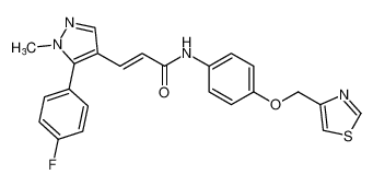 (E)-3-(5-(4-fluorophenyl)-1-methyl-1H-pyrazol-4-yl)-N-(4-(thiazol-4-ylmethoxy)phenyl)acrylamide CAS:689249-08-9 manufacturer & supplier