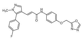 (E)-N-(4-((1,3,4-oxadiazol-2-yl)methoxy)phenyl)-3-(5-(4-fluorophenyl)-1-methyl-1H-pyrazol-4-yl)acrylamide CAS:689249-10-3 manufacturer & supplier