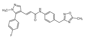 (E)-3-(5-(4-fluorophenyl)-1-methyl-1H-pyrazol-4-yl)-N-(4-((5-methyl-1,2,4-oxadiazol-3-yl)methyl)phenyl)acrylamide CAS:689249-32-9 manufacturer & supplier