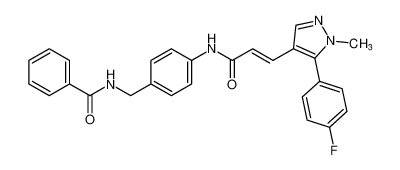 (E)-N-(4-(3-(5-(4-fluorophenyl)-1-methyl-1H-pyrazol-4-yl)acrylamido)benzyl)benzamide CAS:689249-58-9 manufacturer & supplier