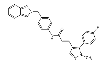 (E)-N-(4-((2H-indazol-2-yl)methyl)phenyl)-3-(5-(4-fluorophenyl)-1-methyl-1H-pyrazol-4-yl)acrylamide CAS:689249-93-2 manufacturer & supplier