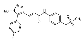 (E)-3-(5-(4-fluorophenyl)-1-methyl-1H-pyrazol-4-yl)-N-(4-((methylsulfonyl)methyl)phenyl)acrylamide CAS:689250-37-1 manufacturer & supplier