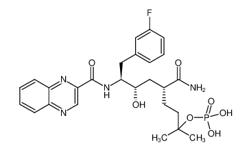 phosphoric acid mono-{4(R)-carbamoyl-8-(3-fluoro-phenyl)-6(S)-hydroxy-1,1-dimethyl-7(S)-[(quinoxaline-2-carbonyl)-amino]-octyl}ester CAS:689255-16-1 manufacturer & supplier