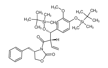 (+)-4-benzyl-3-(2-{(tert-butyldimethylsilanyloxy)-[4-(tert-butyldimethylsilanyloxy)-3-methoxyphenyl]methyl}but-3-enoyl)oxazolidin-2-one CAS:689277-79-0 manufacturer & supplier