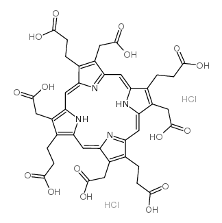 3-[7,12,17-tris(2-carboxyethyl)-3,8,13,18-tetrakis(carboxymethyl)-21,24-dihydroporphyrin-2-yl]propanoic acid,dihydrochloride CAS:68929-06-6 manufacturer & supplier