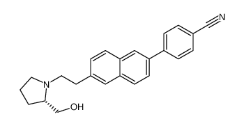 (S)-4-(6-(2-(2-(hydroxymethyl)pyrrolidin-1-yl)ethyl)naphthalen-2-yl)benzonitrile CAS:689291-05-2 manufacturer & supplier