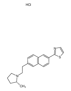 2-(6-{2-[(2R)-2-methyl-1-pyrrolidinyl]ethyl}-2-naphthyl)-1,3-thiazole hydrochloride CAS:689291-25-6 manufacturer & supplier