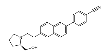 (R)-4-(6-(2-(2-(hydroxymethyl)pyrrolidin-1-yl)ethyl)naphthalen-2-yl)benzonitrile CAS:689291-33-6 manufacturer & supplier