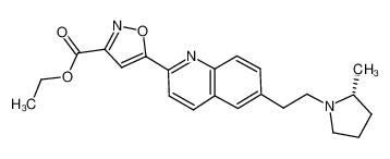 ethyl 5-(6-{2-[(2R)-2-methyl-1-pyrrolidinyl]ethyl}-2-quinolinyl)-3-isoxazolecarboxylate CAS:689291-98-3 manufacturer & supplier