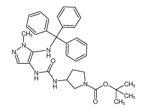 tert-butyl 3-(3-(1-methyl-5-(tritylamino)-1H-pyrazol-4-yl)ureido)pyrrolidine-1-carboxylate CAS:689294-57-3 manufacturer & supplier