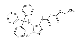 ethyl 3-{[1-methyl-5-(tritylamino)-1H-pyrazol-4-yl]amino}-3-oxopropanoate CAS:689294-93-7 manufacturer & supplier