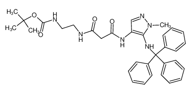 tert-butyl {2-[(3-{[1-methyl-5-(tritylamino)-1H-pyrazol-4-yl]amino}-3-oxopropanoyl) amino] ethyl} carbamate CAS:689294-96-0 manufacturer & supplier