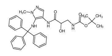 tert-butyl (2-hydroxy-3-{[1-methyl-5-(tritylamino)-1H-pyrazol-4-yl] amino}-3-oxopropyl) carbamate CAS:689295-00-9 manufacturer & supplier