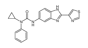 Urea, N-cyclopropyl-N-phenyl-N'-[2-(4-thiazolyl)-1H-benzimidazol-5-yl]- CAS:689296-53-5 manufacturer & supplier