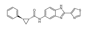 (1R,2R)-2-phenyl-N-(2-(thiazol-4-yl)-1H-benzo[d]imidazol-5-yl)cyclopropane-1-carboxamide CAS:689296-61-5 manufacturer & supplier