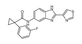 1-(3-fluorophenyl)-N-(2-(thiazol-4-yl)-1H-benzo[d]imidazol-5-yl)cyclopropane-1-carboxamide CAS:689297-85-6 manufacturer & supplier