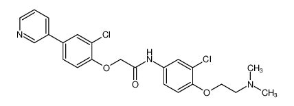 N-(3-chloro-4-(2-(dimethylamino)ethoxy)phenyl)-2-(2-chloro-4-(pyridin-3-yl)phenoxy)acetamide CAS:689299-57-8 manufacturer & supplier