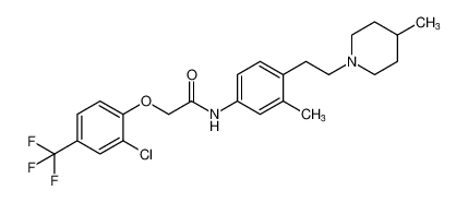 2-(2-chloro-4-(trifluoromethyl)phenoxy)-N-(3-methyl-4-(2-(4-methylpiperidin-1-yl)ethyl)phenyl)acetamide CAS:689299-83-0 manufacturer & supplier