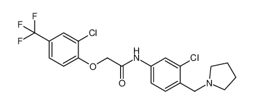 N-(3-chloro-4-(pyrrolidin-1-ylmethyl)phenyl)-2-(2-chloro-4-(trifluoromethyl)phenoxy)acetamide CAS:689302-25-8 manufacturer & supplier