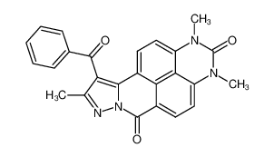 10-benzoyl-1,3,9-trimethyl-1H,3H-pyrazolo[1',5':1,2]pyrido[3,4,5-gh]perimidine-2,6-dione CAS:68940-04-5 manufacturer & supplier