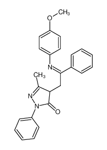 4-{2-[(Z)-4-Methoxy-phenylimino]-2-phenyl-ethyl}-5-methyl-2-phenyl-2,4-dihydro-pyrazol-3-one CAS:68947-22-8 manufacturer & supplier