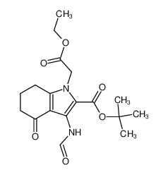 1-ethoxycarbonylmethyl-3-formylamino-4-oxo-4,5,6,7-tetrahydro-indole-2-carboxylic acid tert-butyl ester CAS:68970-59-2 manufacturer & supplier