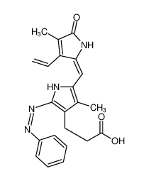 3-(4-methyl-5-((E)-(4-methyl-5-oxo-3-vinyl-1,5-dihydro-2H-pyrrol-2-ylidene)methyl)-2-((Z)-phenyldiazenyl)-1H-pyrrol-3-yl)propanoic acid CAS:69009-96-7 manufacturer & supplier