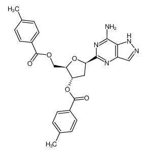 7-Amino-5-(2-desoxy-3,5-di-O-p-toluoyl-β-D-erythropentofuranosyl)-pyrazolo(4,3-d)pyrimidin CAS:69013-67-8 manufacturer & supplier