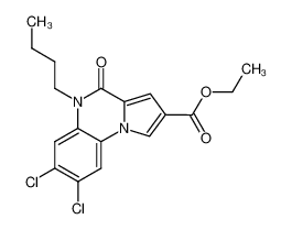 5-butyl-7,8-dichloro-4-oxo-4,5-dihydro-pyrrolo[1,2-a]quinoxaline-2-carboxylic acid ethyl ester CAS:69015-31-2 manufacturer & supplier