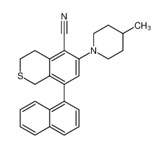 6-(4-methylpiperidin-1-yl)-8-(naphthalen-1-yl)isothiochromane-5-carbonitrile CAS:690244-44-1 manufacturer & supplier