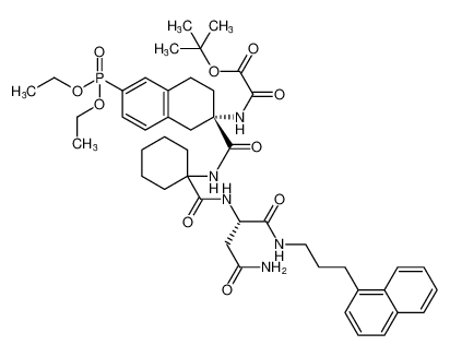 tert-butyl 2-(((S)-2-((1-(((S)-4-amino-1-((3-(naphthalen-1-yl)propyl)amino)-1,4-dioxobutan-2-yl)carbamoyl)cyclohexyl)carbamoyl)-6-(diethoxyphosphoryl)-1,2,3,4-tetrahydronaphthalen-2-yl)amino)-2-oxoacetate CAS:690254-55-8 manufacturer & suppl